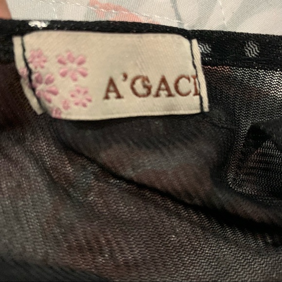 Agaci halter black & silver polka dots blouse s-M - Picture 4 of 10